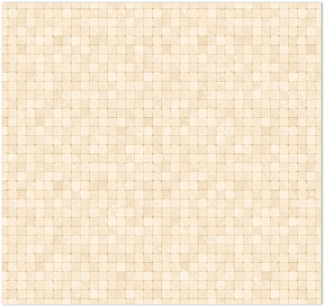 Beige and metallic gold tessera mosiac tiles in-register embossed wallpaper