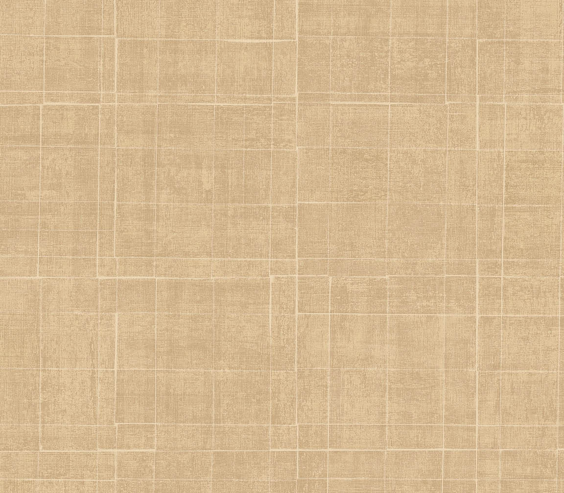 Tan architectural texture embossed wallpaper