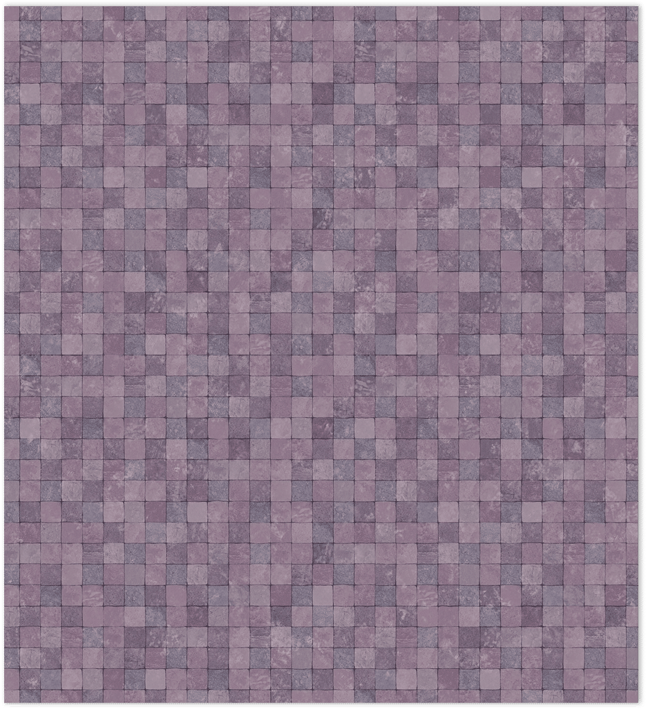 Purple tessera mosiac tiles in-register embossed wallpaper
