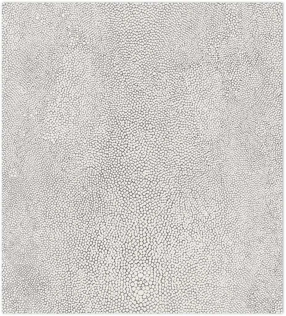 Grey and black stingray texture in-register embossed wallpaper