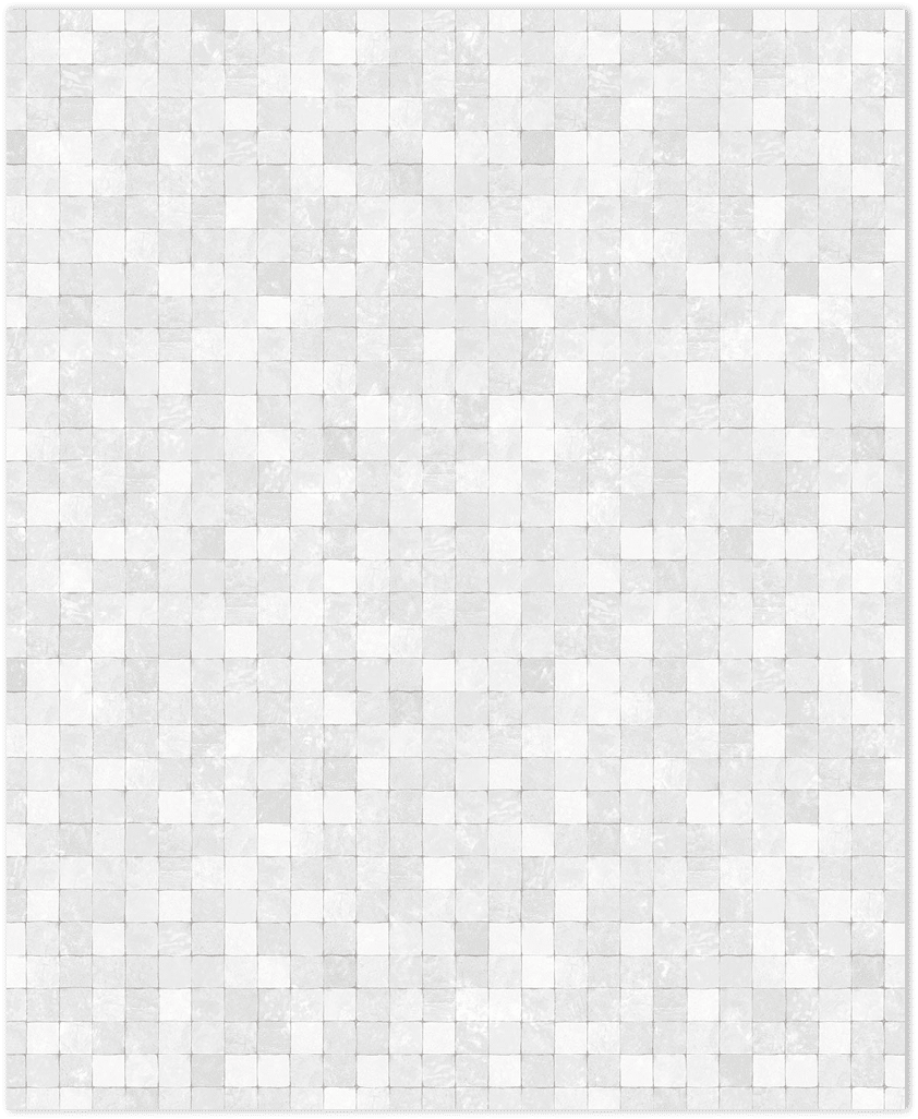 Light grey and metallic silver tessera mosiac tiles in-register embossed wallpaper