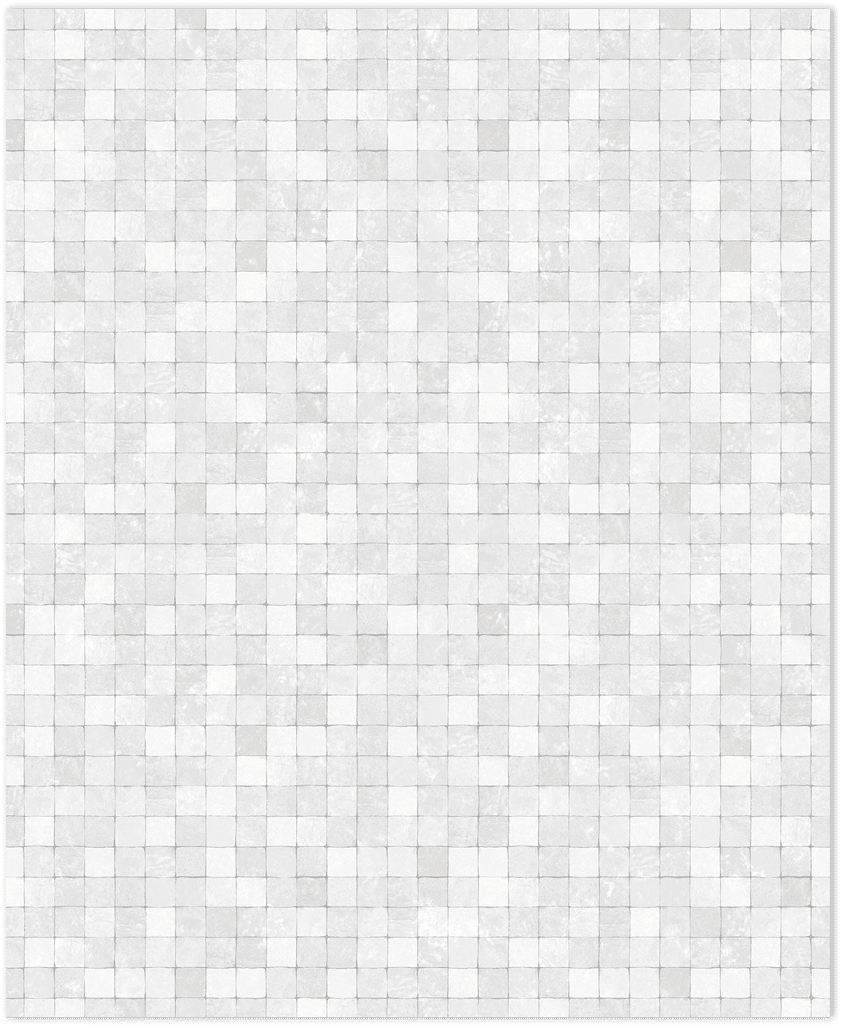 Light grey and metallic silver tessera mosiac tiles in-register embossed wallpaper