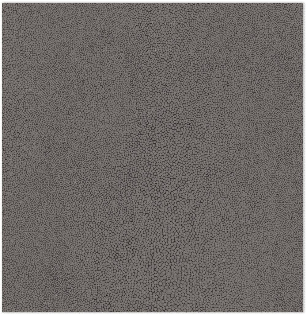 Black and metallic silver stingray texture in-register embossed wallpaper