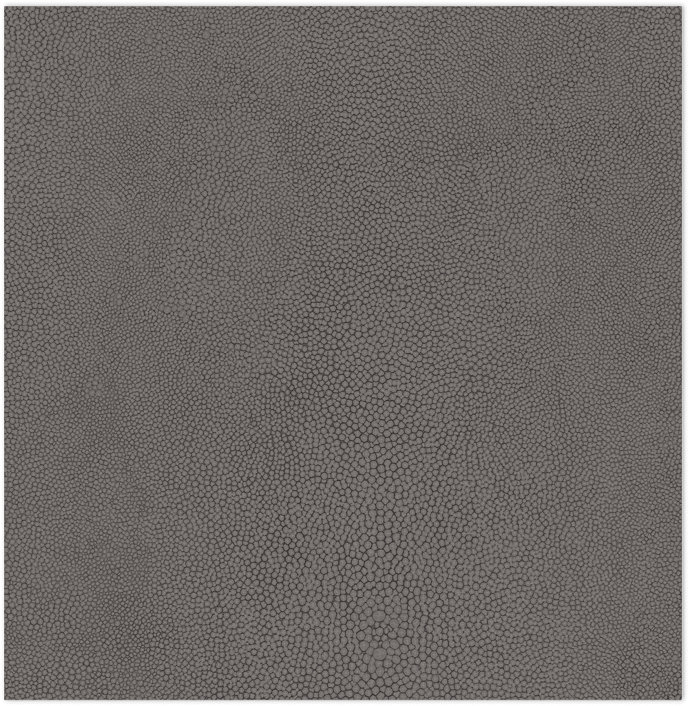 Black and metallic silver stingray texture in-register embossed wallpaper