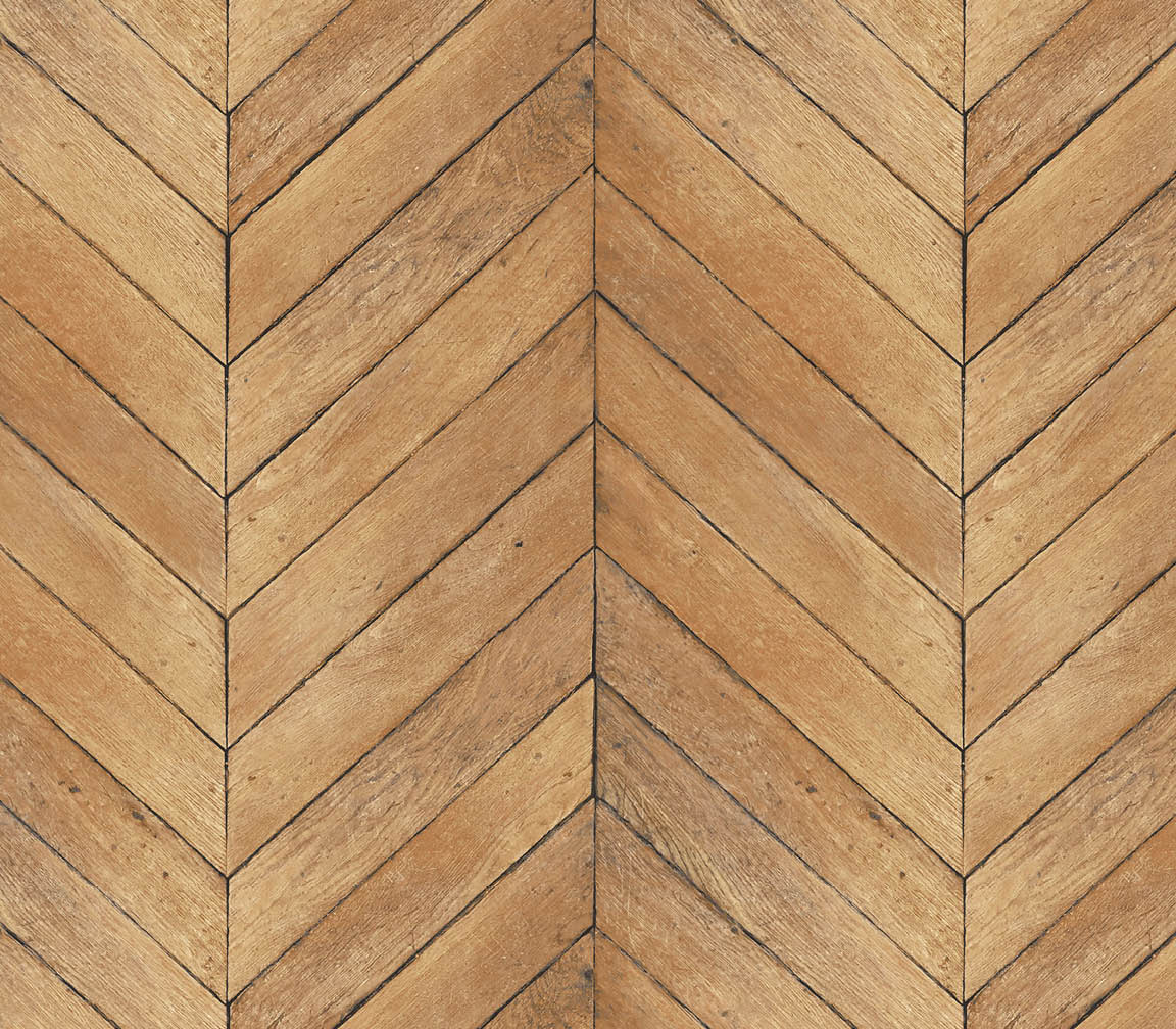 ochre and brown chevron wood wallpaper