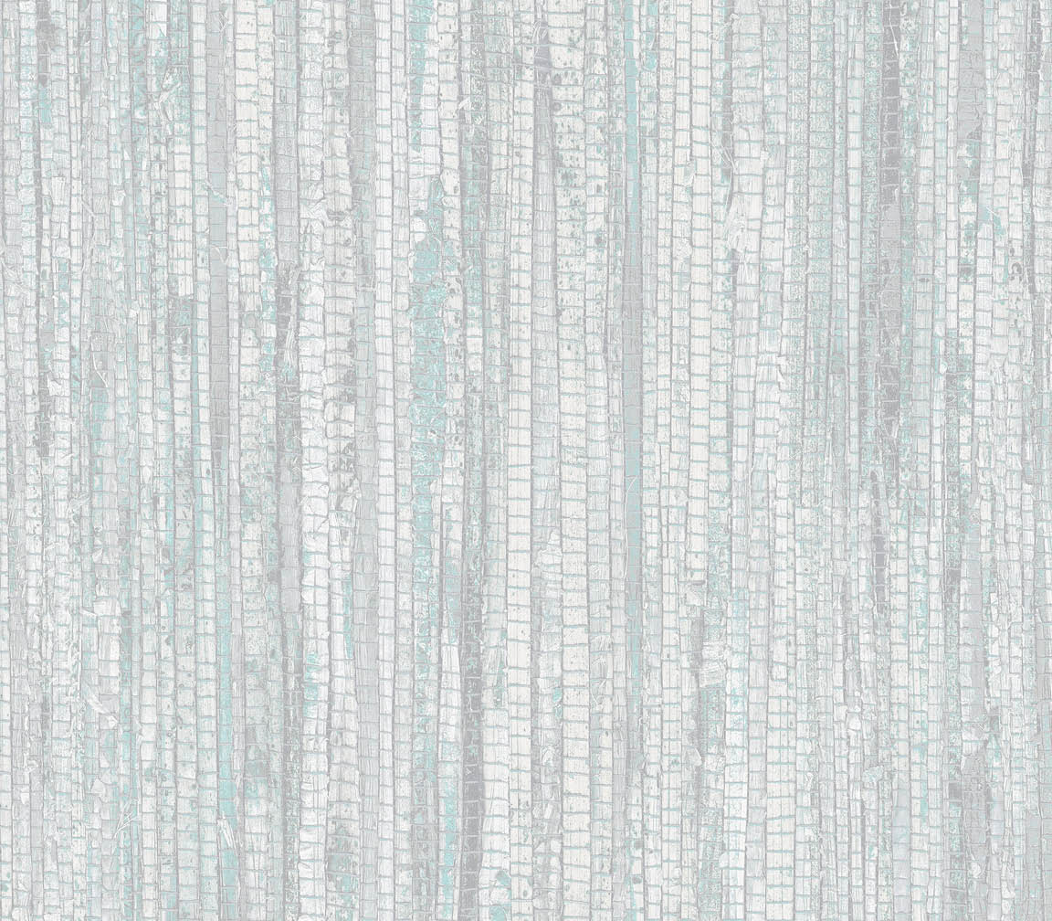 turquoise and grey rough grasscloth texture wallpaper