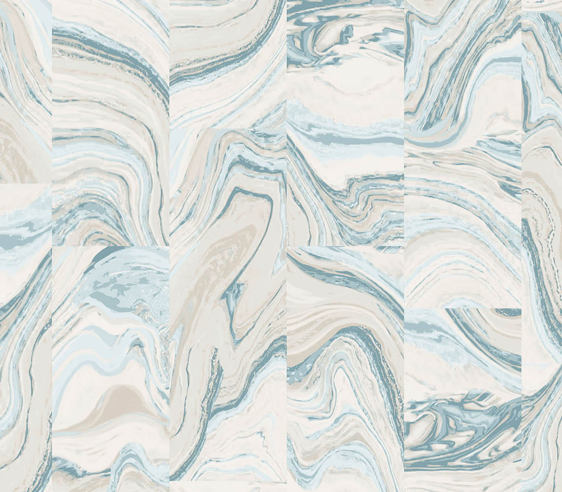 turquoise and cream agate tile wallpaper