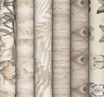 Wallcovering design rolls from the Organic Textures collection