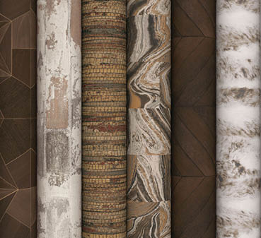 Wallcovering design rolls from the Organic Textures collection