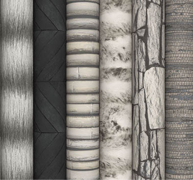 Wallcovering design rolls from the Organic Textures collection