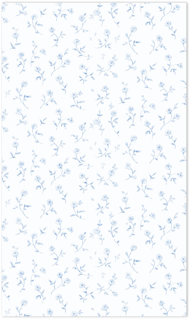 blue rose meadow floral wallpaper