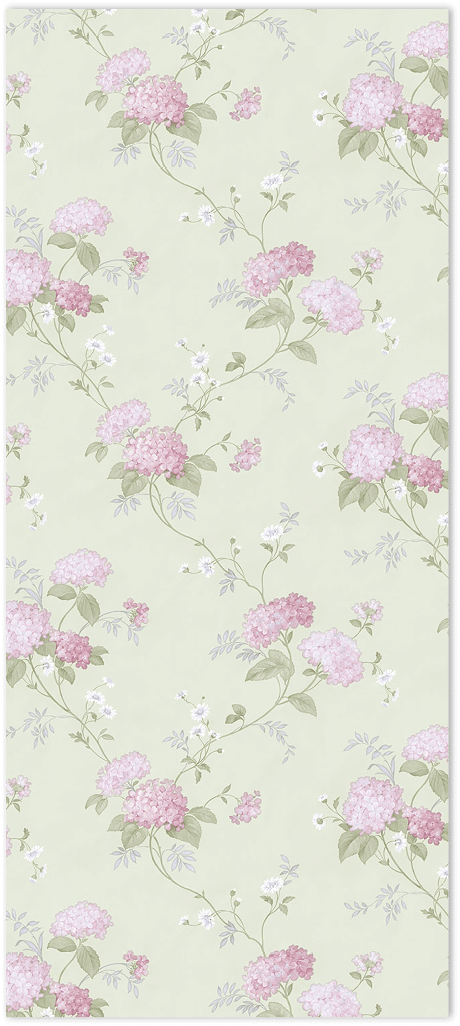green pink and purple mini hydrangea trail wallpaper