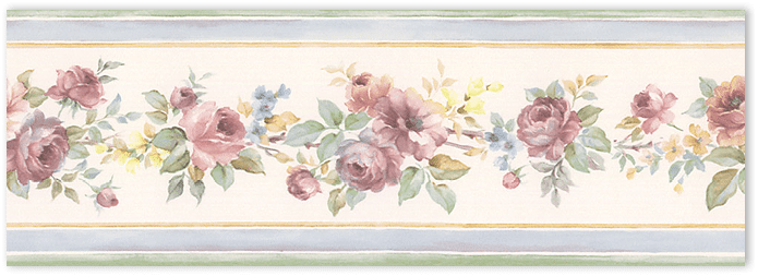 multi coloured wedding floral border wallpaper
