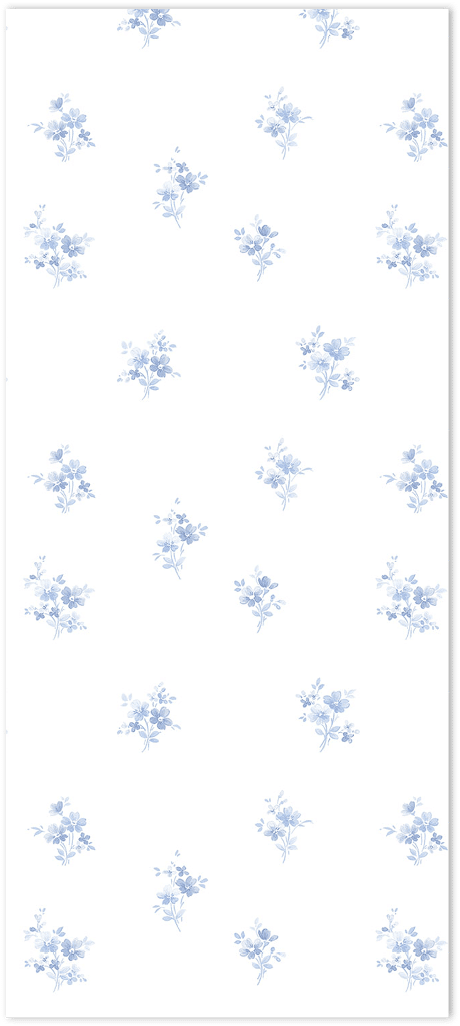 blue small print floral wallpaper