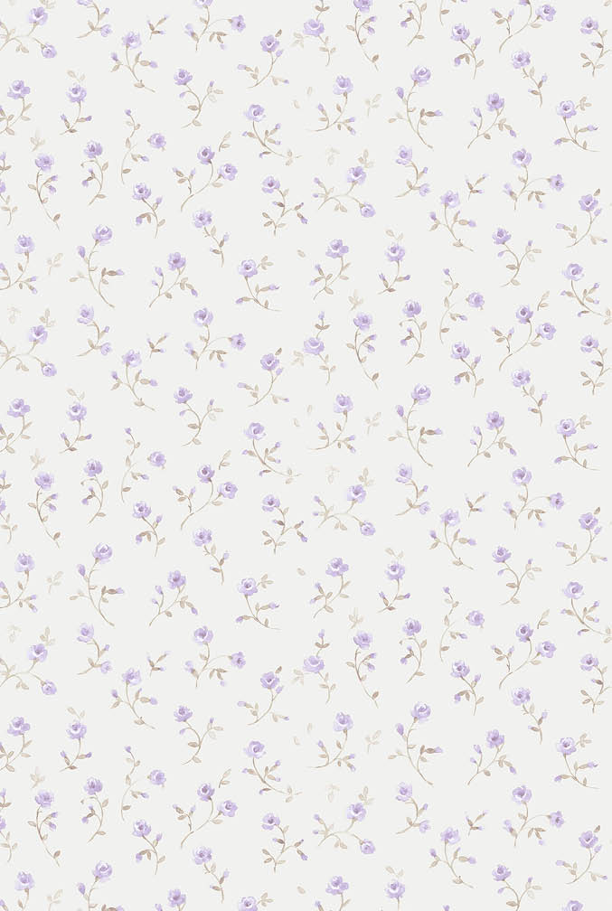 purple and brown rose meadow floral wallpaper