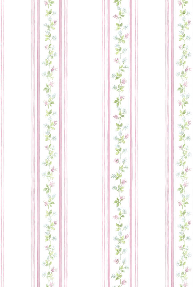 pink and green lilac stripe wallpaper