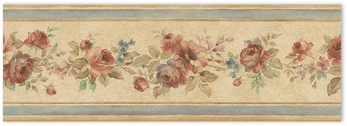 beige and red wedding floral border wallpaper