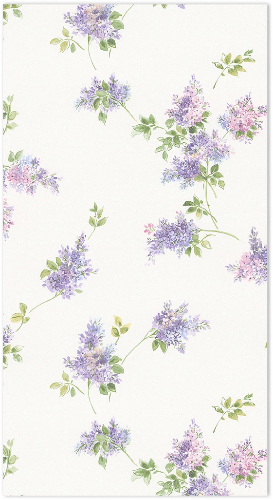 Purple pink floral allover wallpaper