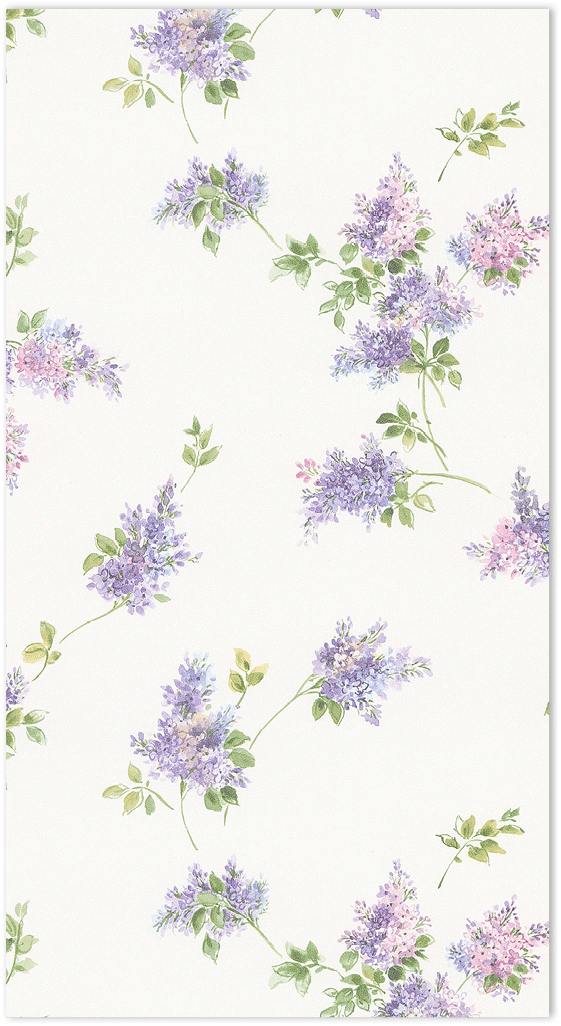 Purple pink floral allover wallpaper