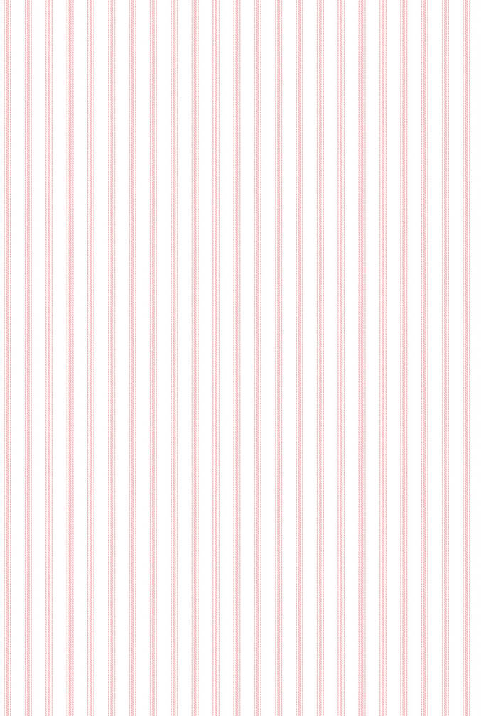 pink and white ticking stripe wallpaper