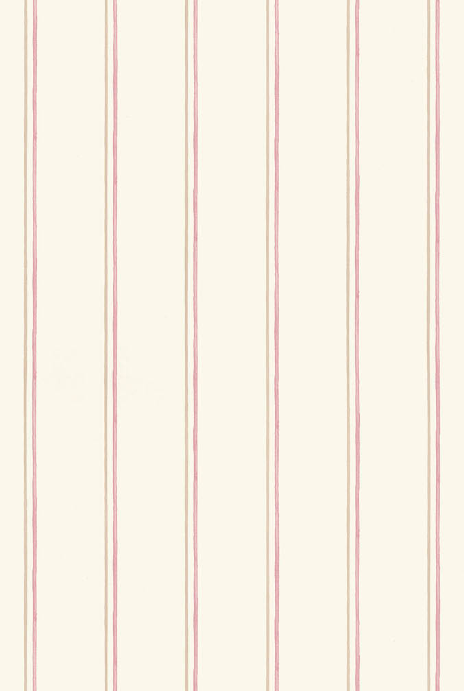Beige red and taupe stripe wallpaper