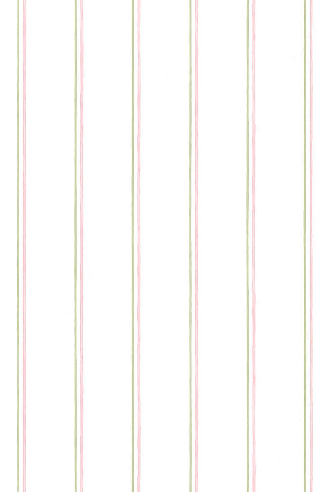 Pink green and white stripe wallpaper
