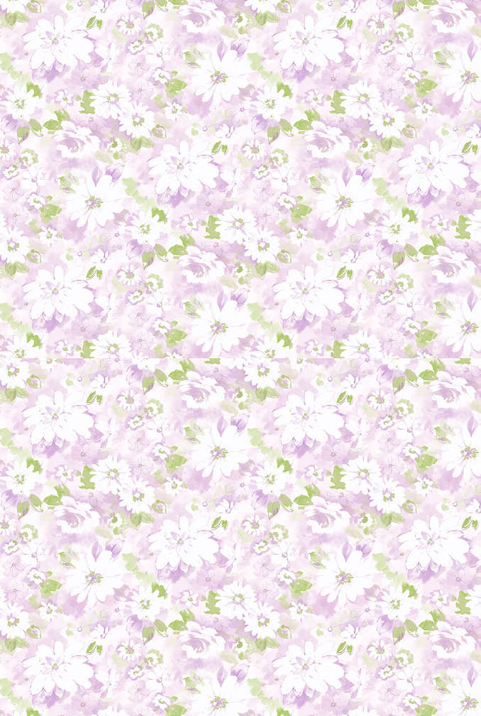 purple and green floral wallpaper