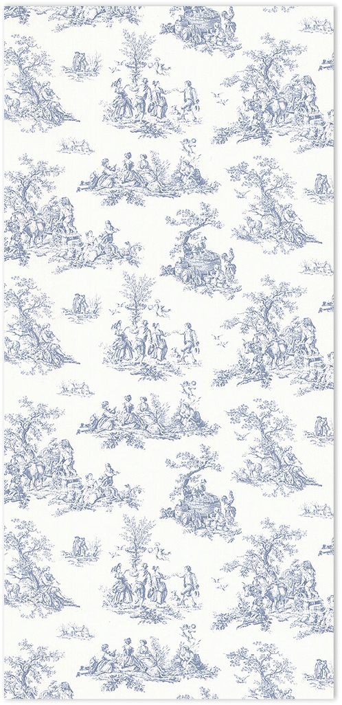 blue toile wallpaper