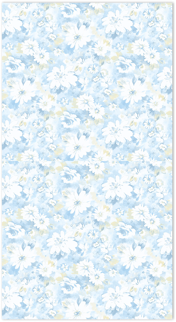 blue and yellow floral wallpaper