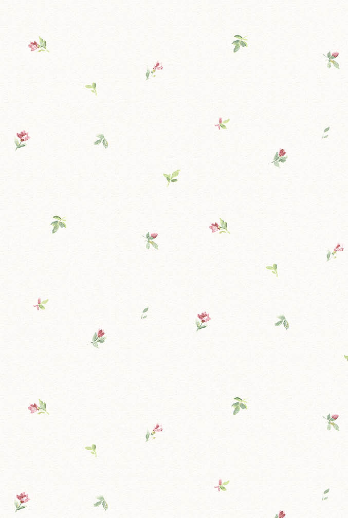 red and green floral on white wallpaper