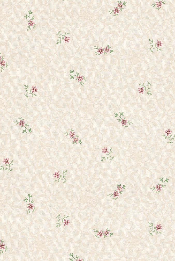 beige red and green floral wallpaper