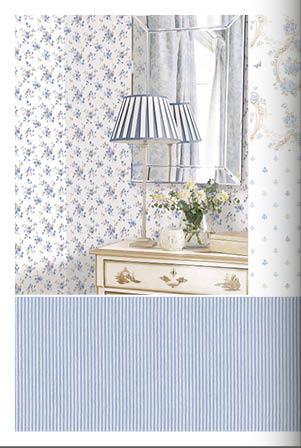 PP27721 Floral Stripe Wallpaper