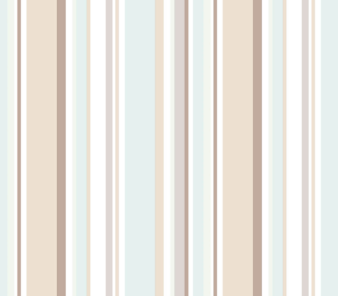 Duck egg, blue, brown and grey step stripe wallpaper
