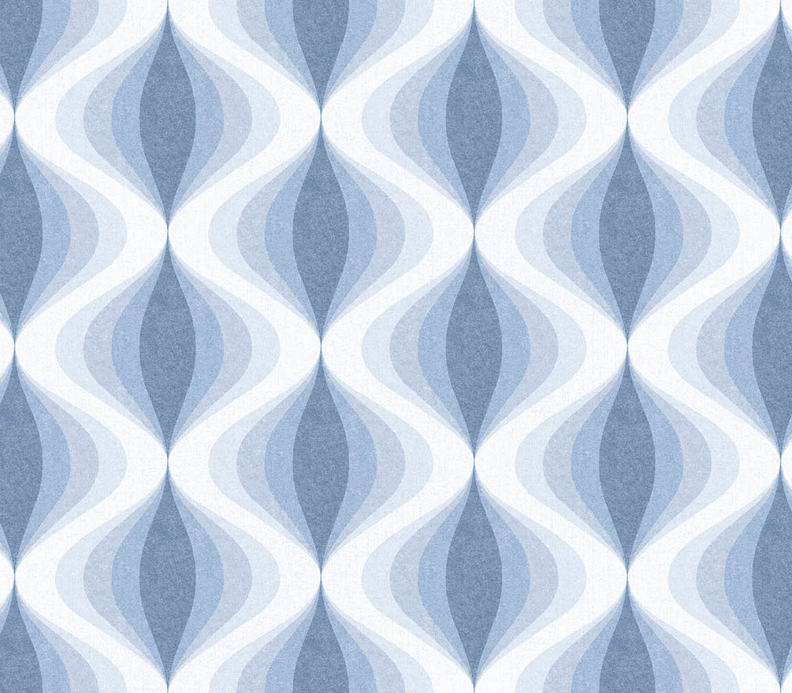 Blue textured turbine twist wallpaper