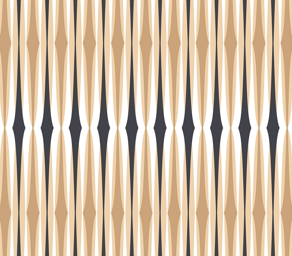 tan and black century stripe wallpaper