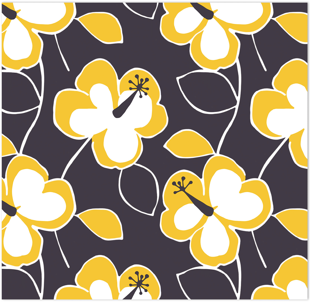 black and yellow flower power wallpaper