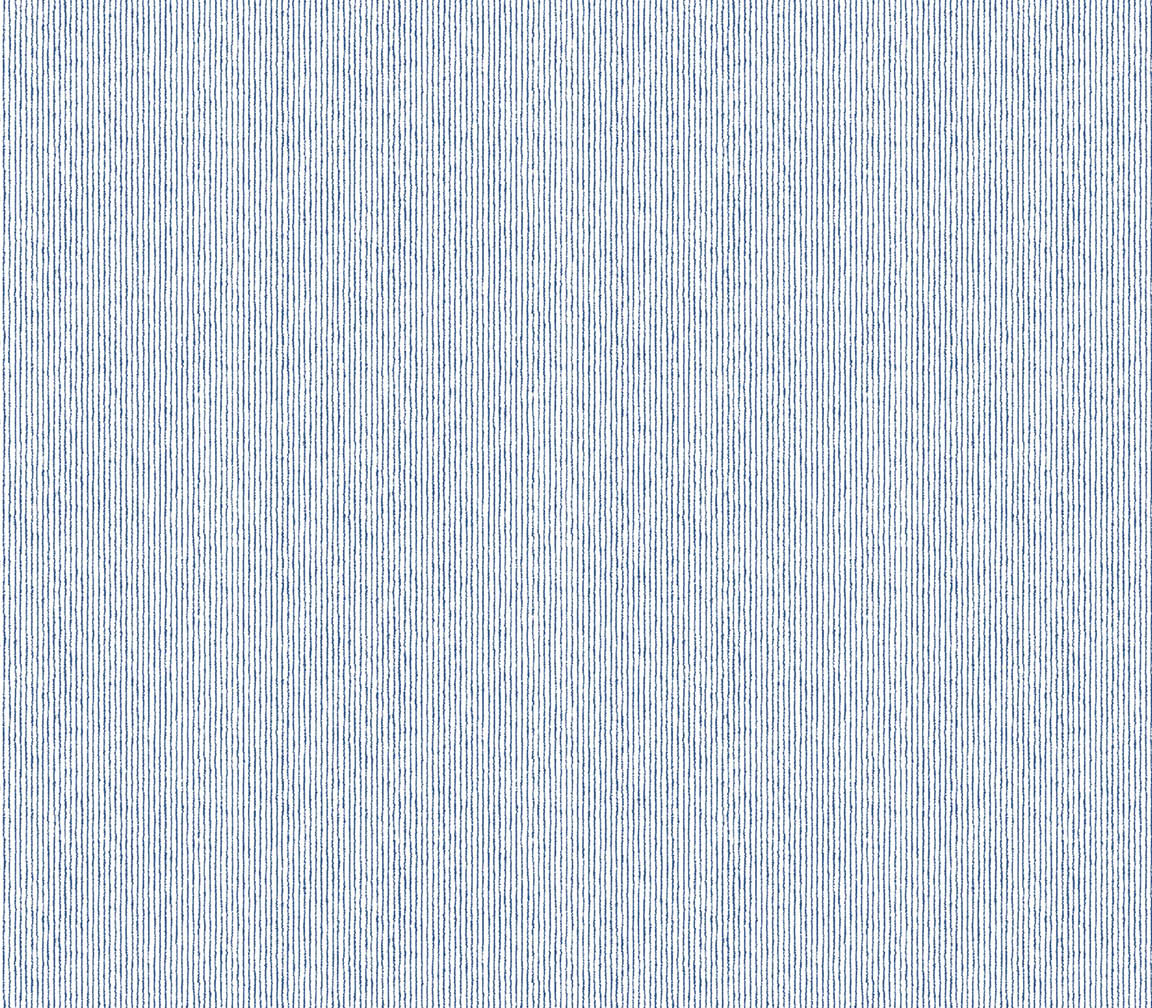 Navy little lines stripe wallpaper
