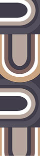 Black, brown and beige geometric u turn design wallpaper