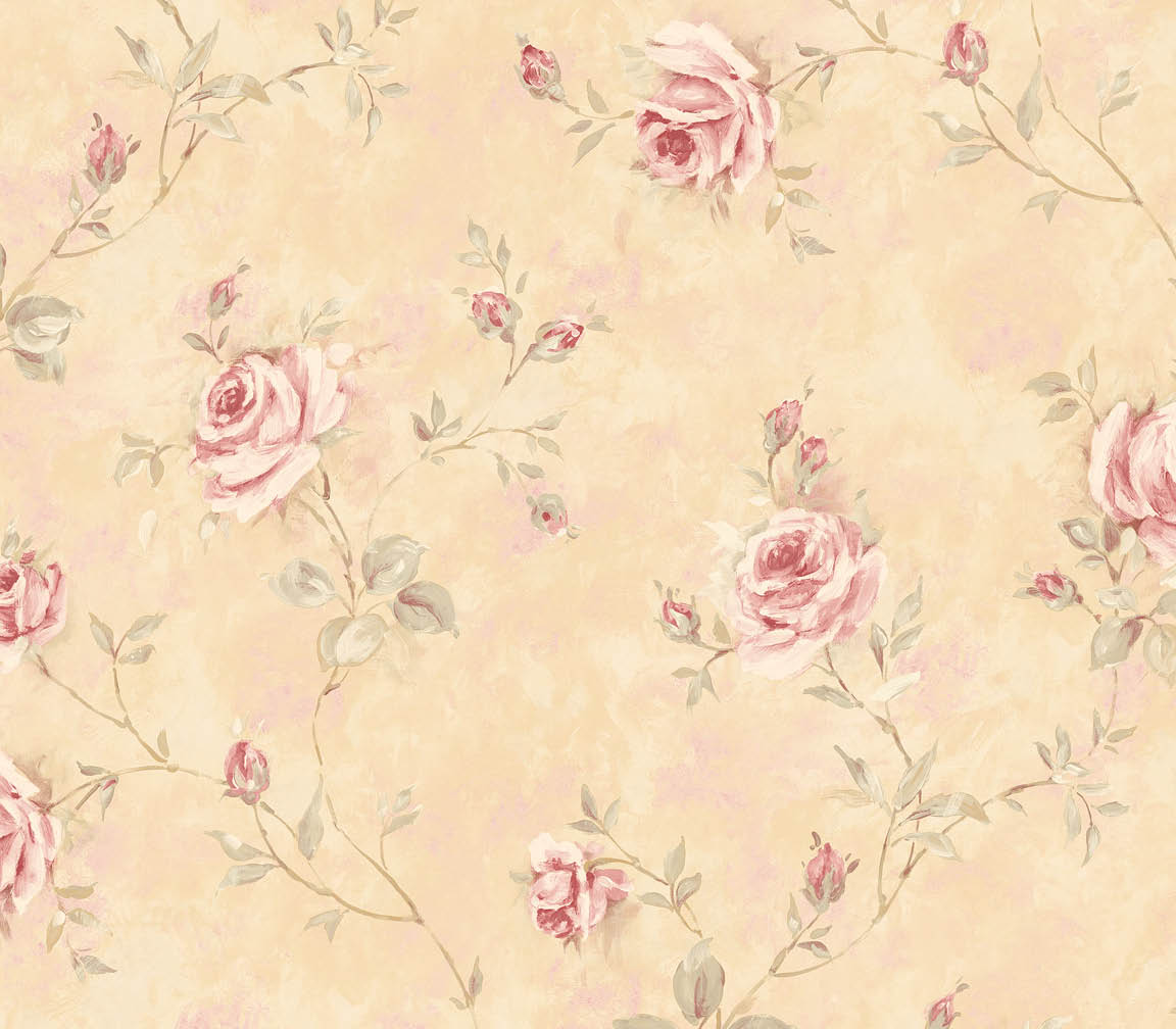 Red and green rose trail with a tan choke wallpaper