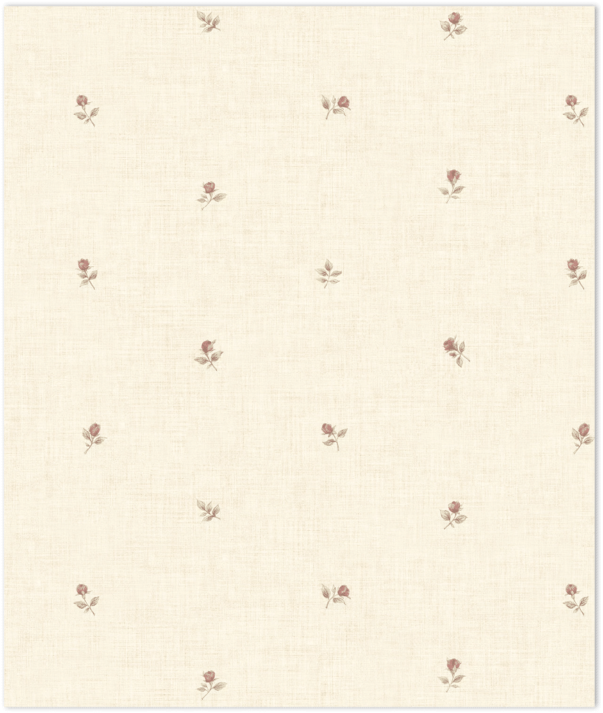 red mini rose buds on beige background wallpaper
