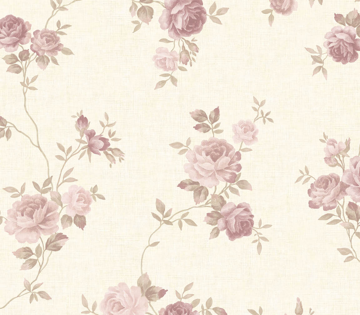 floral trail in pinks wallpaper