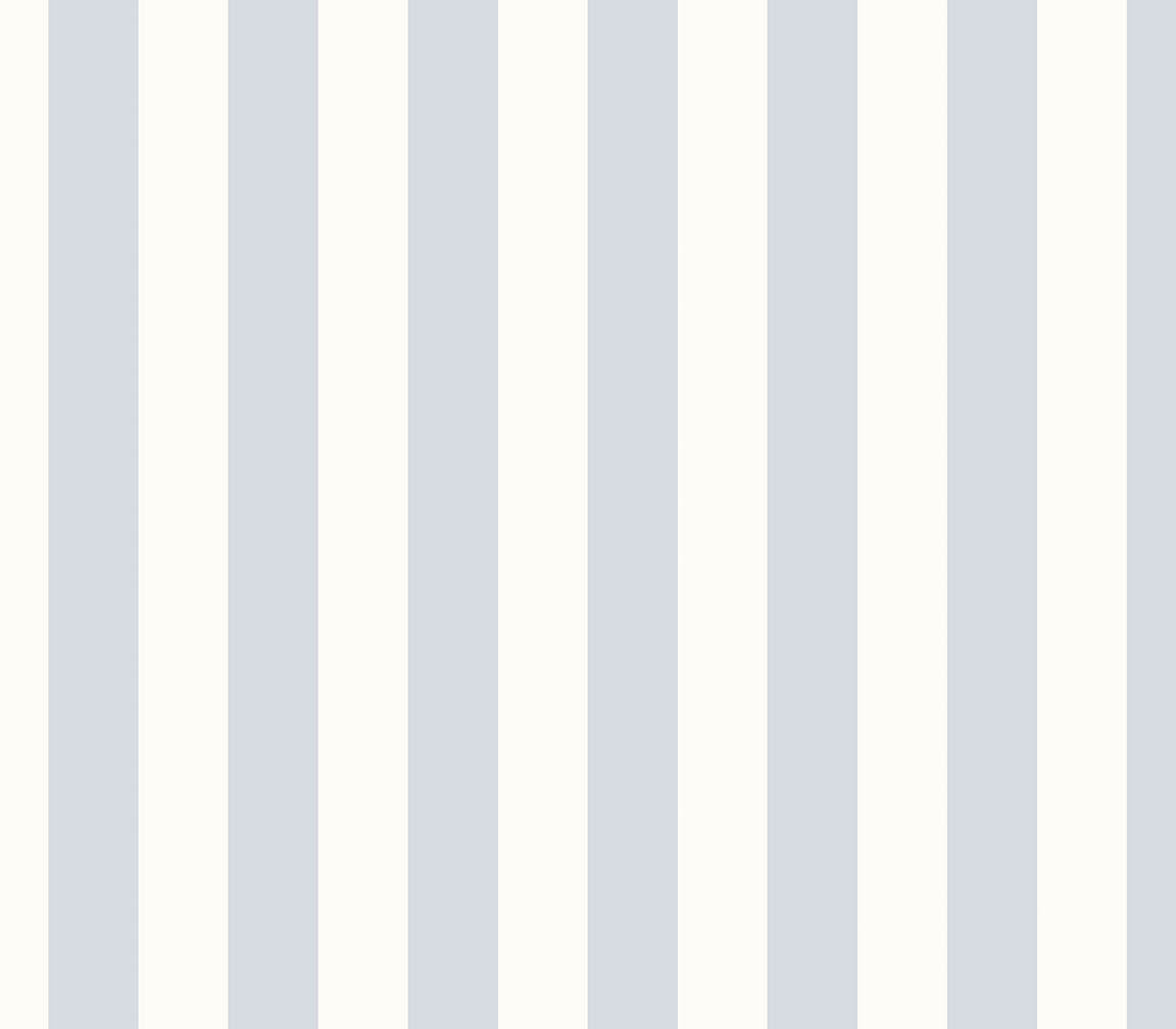 Blue and paper white Regency stripe wallpaper