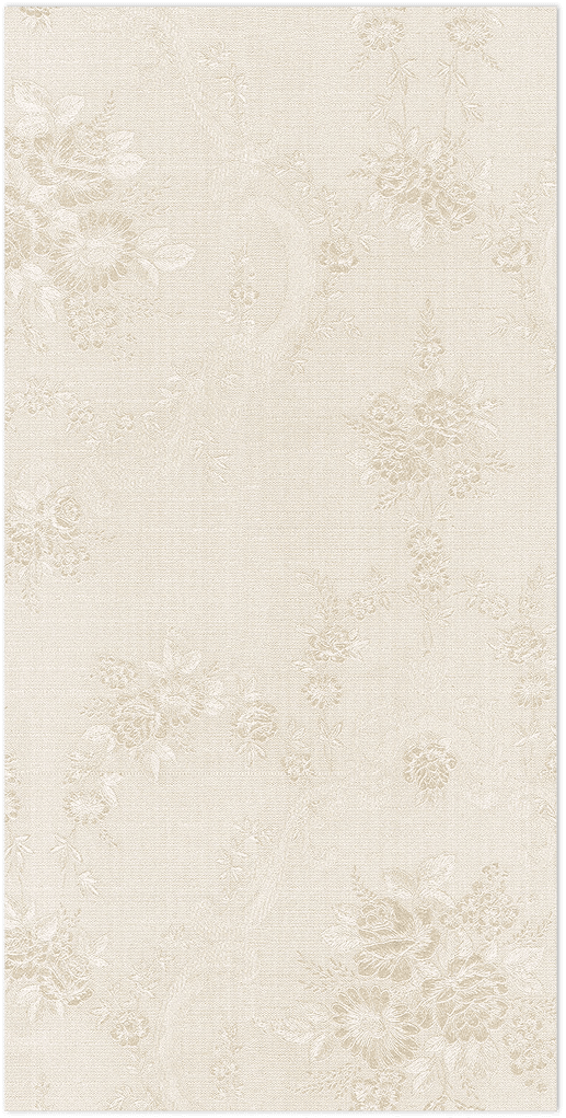 In-register cream metallic pearl damask wallpaper