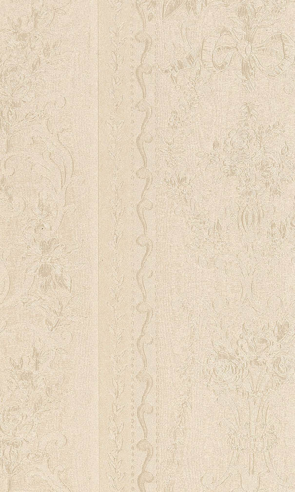 cream silks in-register floral stripe wallpaper