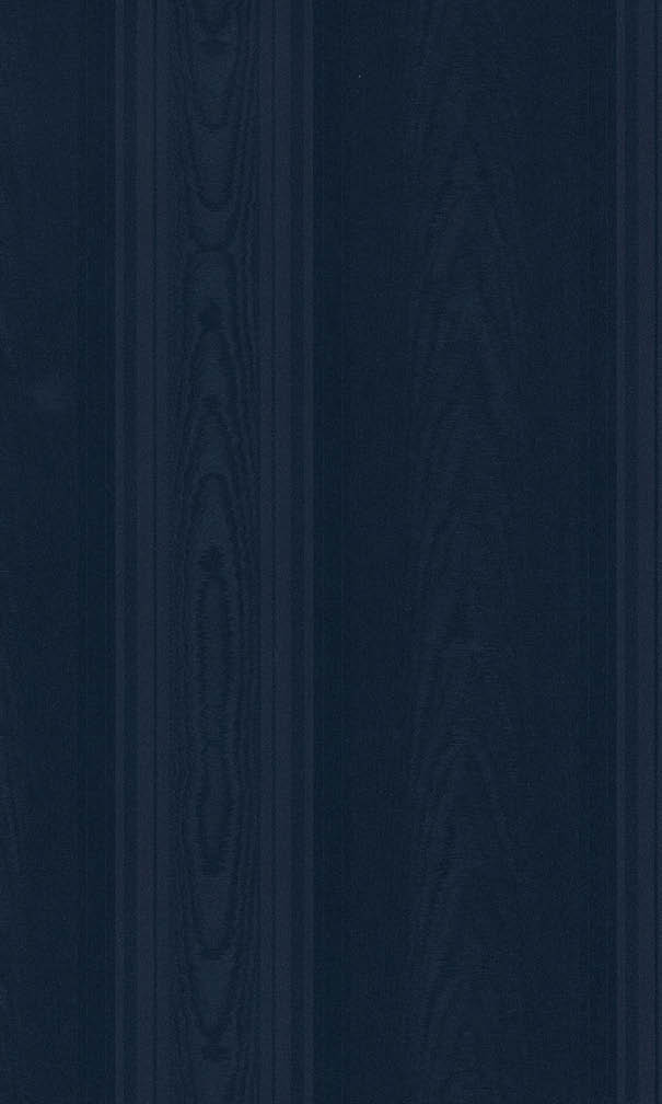 Navy silks moire stripe wallpaper