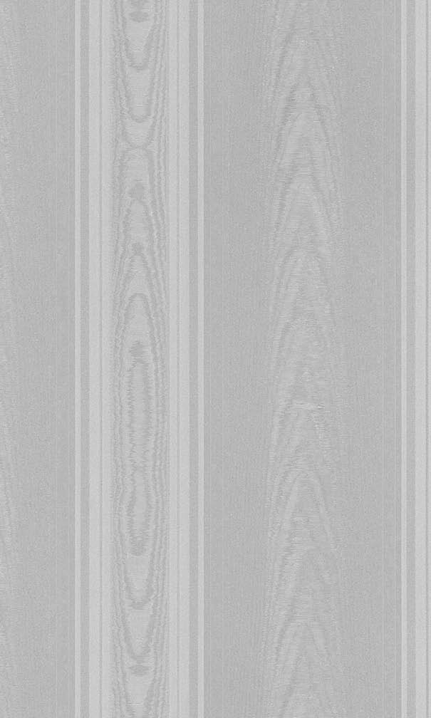 Silver silks moire stripe wallpaper