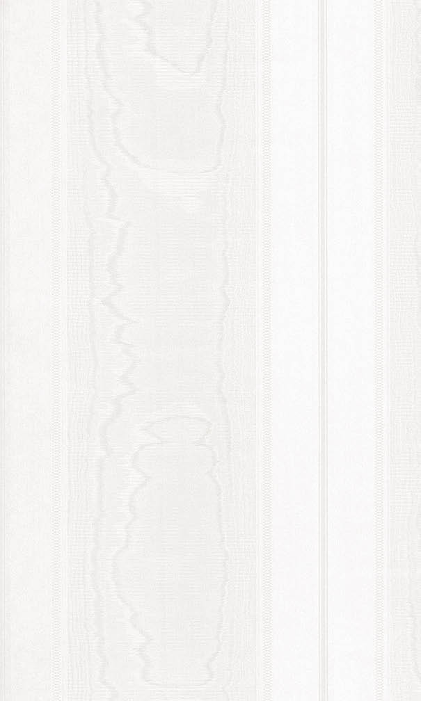 White metallic pearl moire stripe wallpaper
