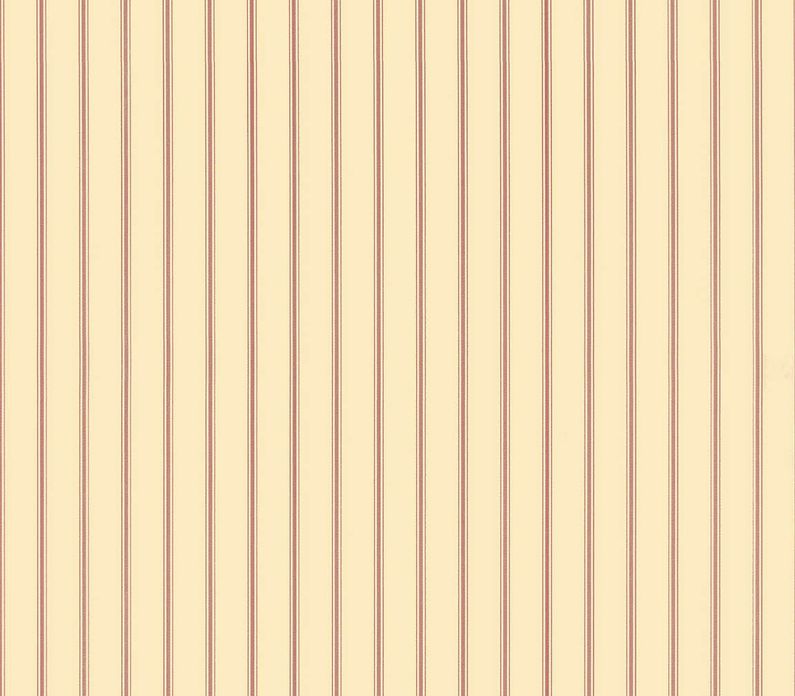 ochre and red ticking stripe wallpaper